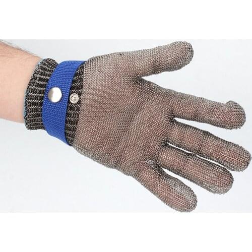 1PCS Stainless Steel Cut-resistant 5 Levels Metal Glove Suitable For Left and Right Hand Butterfly Knife Training Gloves