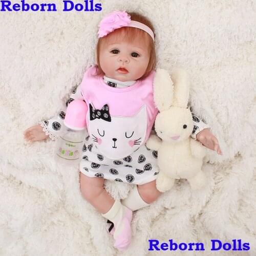 New arrival bebes reborn silicone baby dolls toys 20"48cm newborn girl babies toy dolls gift soft touch BJD boneca reborn