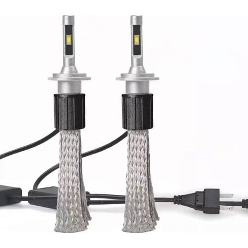 H1 LED Foglight Bulb Light Lamp Kit 72W 7000LM H4 H7 H3 Car LED Headlights Bulbs Copper Braid Wire