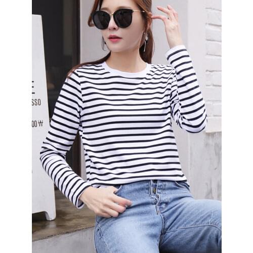 Женские полосатые футболки YIKUO China At AliExpress