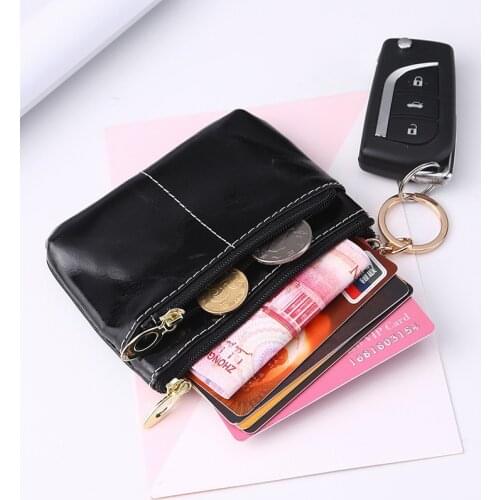 Women Coin Purse Zipper Feamle Leather Purses Small Genuine Leather Women Wallets Mini Bag For Woman Key Holder Porte Monnaie