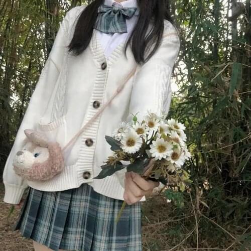 Women Button Cardigan Long Sleeve Sweater Winter Knitted Loose Oversized Jumper clothes jacket cardigan vintage clothing jumper