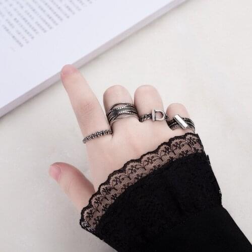 Hip-hop/rock fashion ring popular geometric round punk open index finger accessories tail ring ladies ring party birthday gift
