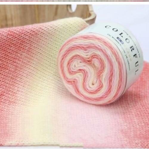 100g/ball Rainbow Cotton Gradient Yarn Cake Yarn Crochet Thick Wool Yarns For Hand Knitting Warm Sweater Crochet Soft Yarn