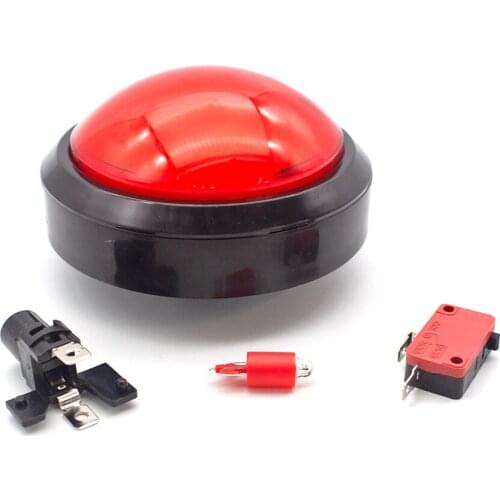 100mm Big Dome Shaped Type Super 12V LED Illuminated Push Buttons Switch For Arcade Machine Video Games Parts