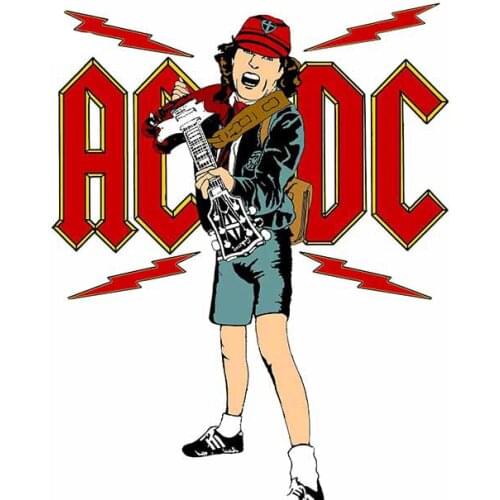 13cm DCAC DC AC Music Sticker Vinyl Decal Funny Car Sticker for Car Truck Window Bumper Laptop Decals Decoration