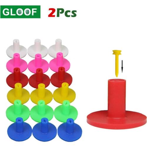 2Pcs Rubber Golf Tees Golfer Ball Tees Holder Durable Golf Mat Training Practice Accessories