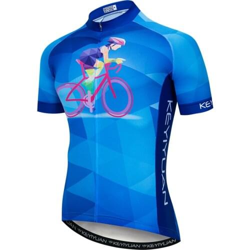 2019 cycling jersey Men Bike jersey Pro MTB Shirts Maillot Ciclismo Top Racing Bicycle mountain road cycle riding clothes blue