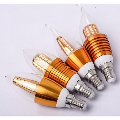 5 PCS E14 LED Bulb Light 5W 9W Filament Candle Light Source Candle Lamp Led Bulb LED Candle Bulbs Home Decoration Spotlight