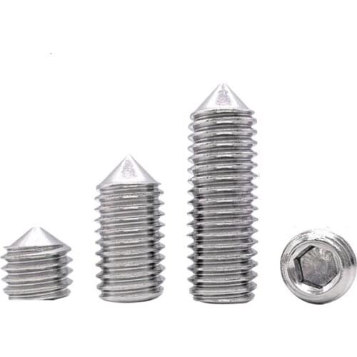 50pcs M3 tip end Allen screws set grup screw hexagon socket grups precision bolts stainless steel bolt GB78 3mm-12mm long