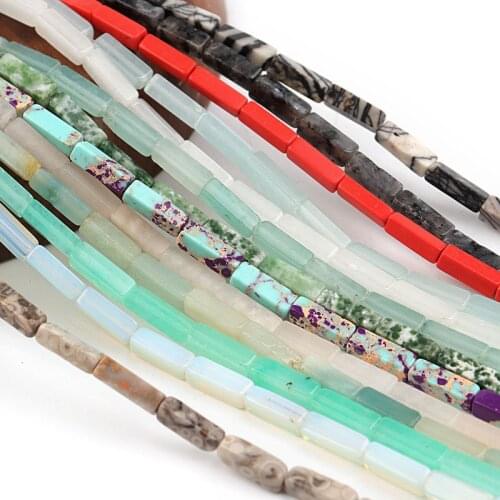 Apx 29pcs/lot Opal Amazonite Agates Pink Aventurine Square Natural Beads For Jewelry Making Loose Spacer Beads DIY Bracelets