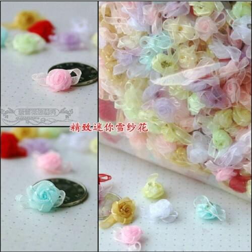 Free shipping 100 pcs/ Lot Mixed lace Flowers for Sewing Decorations Wedding Supplies Favors Paper Cards Diy Doll clothes