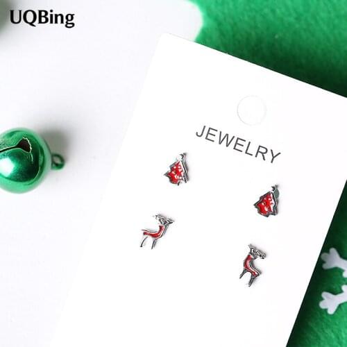 Free Shipping Fashion Silver Christmas Tree Earrings 925 Sterling Silver Stud Earrings For Women Jewelry Pendientes Brincos