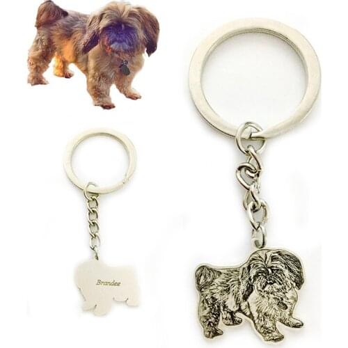 Unique Custom Pet Dog Photo Silver Keychains Women Jewelry S925 Silver Keyring Engraved Name Keychains Men Jewelry Memorial Gift