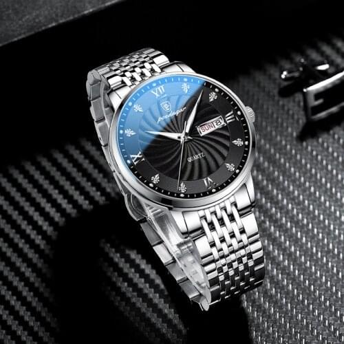 Luxury Watches Mens Business Waterproof Quartz Wrist Watch Stainless Steel Dial Casual Sport Watch Male Clock Relogio Masculino