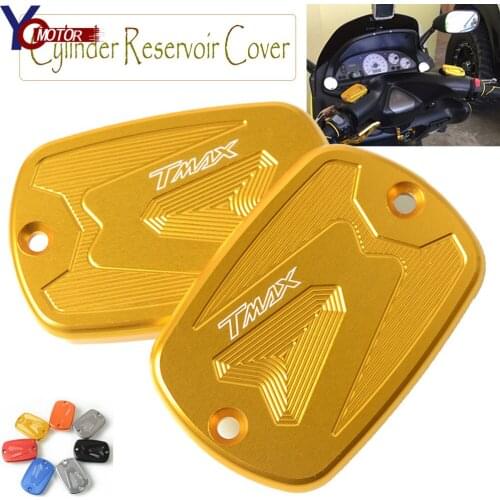 CNC Aluminum Motorcycle Front Brake Cylinder Fluid Reservoir Cover Cap for Yamaha T-max Tmax 530 2012-2015 Tmax 500 2008 - 2011