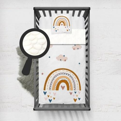 Kids Minky Blanket Super Soft and Warm Blankets Children for Couch and Bed White Orange Love Pattern Model 1421