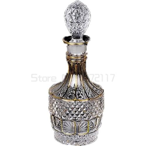 Czech style whiskey decanter whiskey bottle crystal glass wine beer container glass bottle glass bar tool decoration wine glass