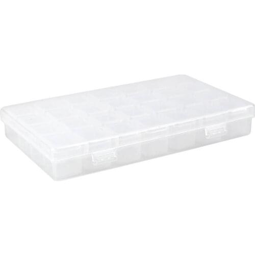 28 Grids Storage Box Jewelry Box Nail Tool Plastic Box Compact Cube Storage Unit Earrings Necklace Storage Box