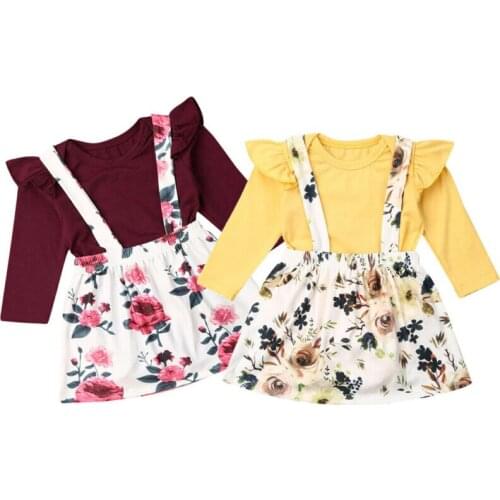 Emmababy Princess Toddler Baby Girl Top Cotton Skirt Dress 2PCS Outfit Clothes Set 0-18M