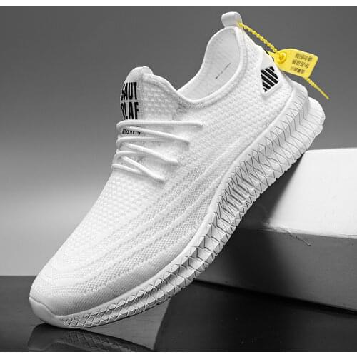 Summer Men Shoes Casual Fashion Sneakers Lightweight Casual Sneakers Mesh Breathable Male Footwear Lace-Up Walking Shoes for Men