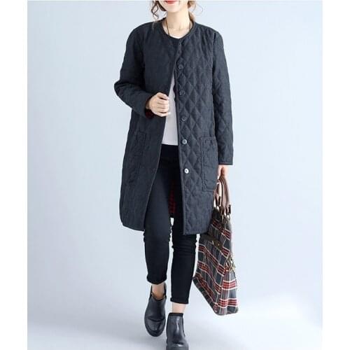 2018 New Winter Women Cotton Basic Jacket Long Section Female Parkas Thick Keep warm Coat Casual Large Size Lady Outerwear