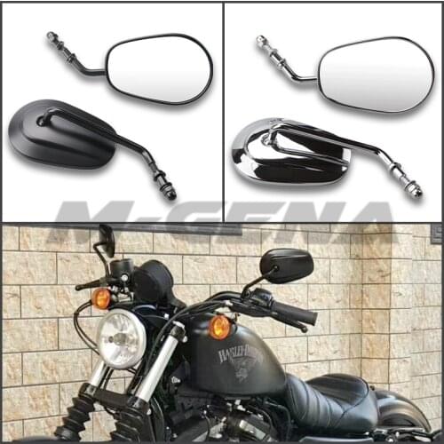 Motorcycle Rearview Side Mirror For Harley Road King Touring XL1200L XL883 XL883L Sportster Dyna Softail 8mm accessories