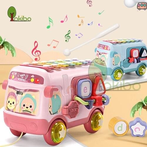 Musical Instrument Baby Rattles Mobiles Toys Xylophone Knock Piano Bus Beads Blocks Montessori Educational Toy For Children