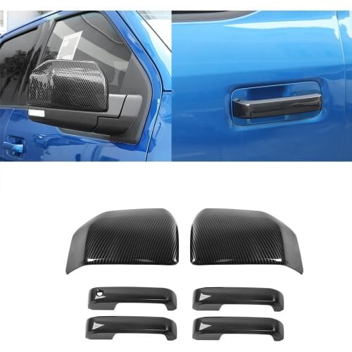 Car Exterior Door Handle / Rearview Mirror Decoration Cover Stickers for Ford F150 2015 2016 2017 2018 2019 2020 Car Accessories