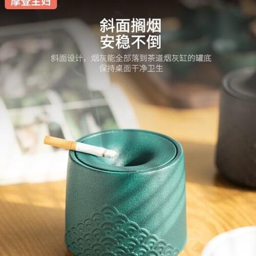 Ashtray Household Ceramic Creative Personalized Trend Prevent Fly Ash Tea Table Simple Large Ashtray Office