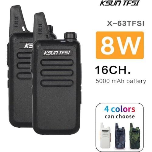2pcs/lot KSUN Mini Walkie Talkie Two-way radio Set UHF 400-470MHz 16CH walkie-talkie Radio
