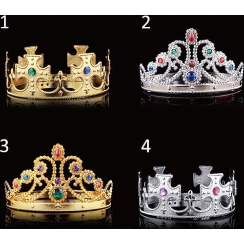 2019 King Queen Headdress Crown Birthday Cosplay Adjustable Festival Makeup Dancing Party Supplies