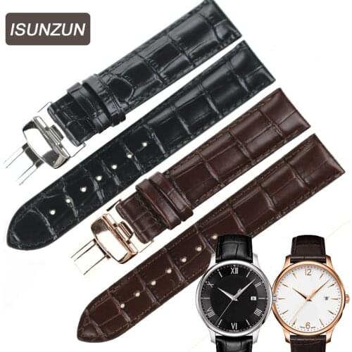 ISUNZUN Watch Bands For Tissot T063 Genuine Leather Watch Straps T063610A Watchbrands For Men And Women 18-20 MM Watchband
