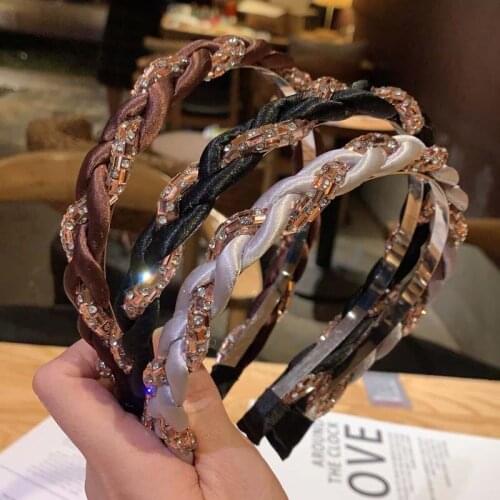 Silk Satin Headband, Rhinestone Headband, Hairpin, Twist Braid, Out Pressure Headband, Hair Accessories