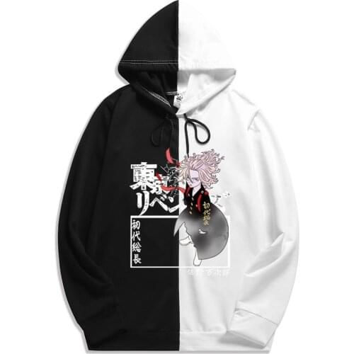 Summer Autumn Man Anime Tokyo Revengers Print Daily Simplicity Soft Patchwork Thin Hoodies Pullover Sweatshirt Hot Sale Tops