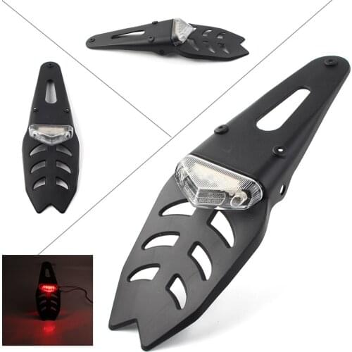 Universal Dirt Bike Rear Fender License Number Plate Holder w/ Reflector For Kawasaki Honda KLX KLF CRF TTR DRZ WRF EXC 426 450