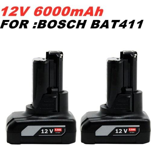 10.8V-12V 6.0Ah 6000mAh Li-ion Rechargeable Battery pack replace for BOSCHBAT411 BAT411A BAT412 BAT412A BAT413 BAT413A BAT414