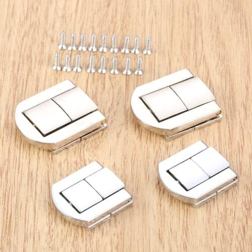 2pcs Box Latch Clasps Jewelry Wood Box Hasps Drawer Latches Decorative Suitcases Hasp Latch Buckle Clasp Furniture Hardware