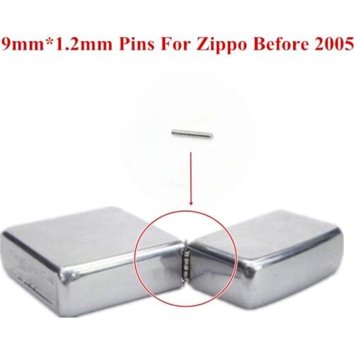 2pcs/Lot 9*1.2mm Universal Kerosene Oil Gasoline Lighter Stainless Steel Hinge Pins Repair Supplies Fit For Zp Before 1980s