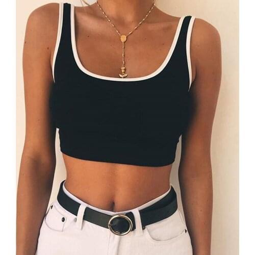 2020 Sexy Crop Tops For Women Halter Fitness Tight Bustier Strappy Skinny T-Shirt Girl Dance Cropped Vest Tank Tops