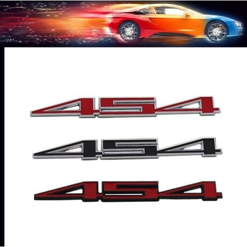 3D Premium 454 car Engine Hood Fender trunk Rear Bonnet Nameplate Decal Emblem Badge Sticker for LS6 C3 7.4 Chevelle El Camino