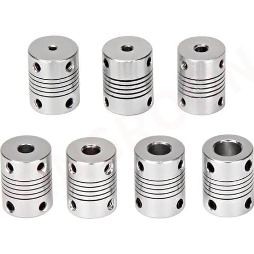 4pc Aluminium CNC Motor Jaw Shaft Coupler 5mm To 8mm Flexible Coupling OD 19x25mm Dropshipping 3/4/5/6/6.35/7/8/10mm