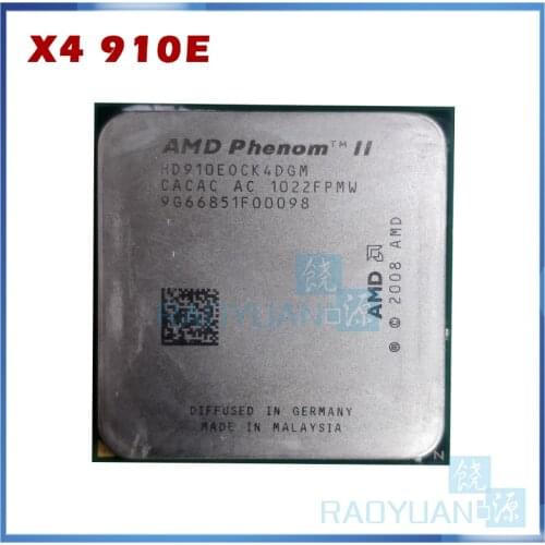 AMD Phenom X4 910E 2.6GHz Quad-Core CPU Processor X4-910E HD910EOCK4DGM 65W Socket AM3 938pin