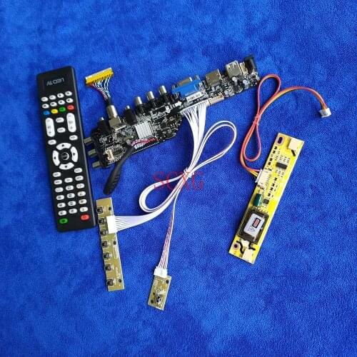 AV VGA USB HDMI-compatible Signal DVB 30Pin LVDS LCD monitor drive board 1400*1050 DIY KIT 2CCFL For TX41D97VC1GAA/TX41D97VC1HAA