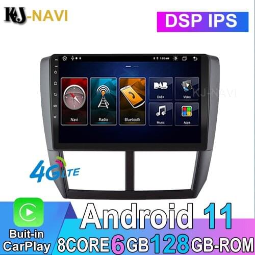 One Din Android 11.0 System For Subaru Forester 2007-2013 Impreza 2007 - 2011 Car Player Multimedia Navigation Radio Stereo GPS