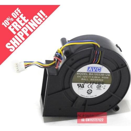 AVC 9733 12V 0.99A BA10033B12M four-wire PWM fan for hole 100MM