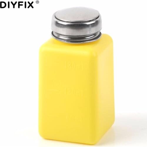 DIYFIX 180ML Empty Pump Dispenser Liquid Alcohol Press Bottle Polish Cleaner Remover Tools