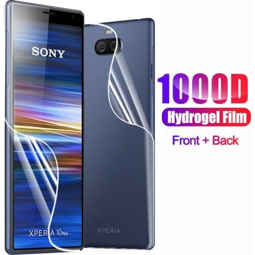 Hydrogel Film On For Sony Xperia 10 Plus Screen Protector Back Soft TPU Cover For Xperia 10 II III Protective Film Not Glass