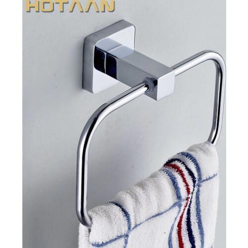 HOT SELLING, FREE SHIPPING, Bathroom towel holder, Stainless steel Wall-Mounted Round Towel Rings ,Towel Rack,YT-10791