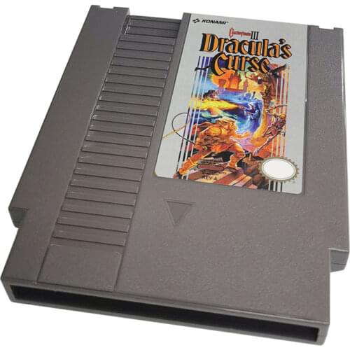 Classic retro video game 8-bit NES game cartridge for 72pin NES game console - gray shell